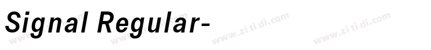 Signal Regular字体转换